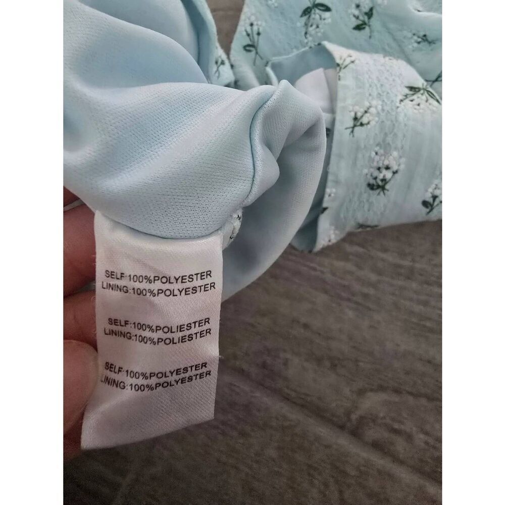 Women's Altar'd State Crop Top Floral Blue Size Small - Picture 7 of 7